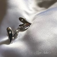 heart pearl silver pierce