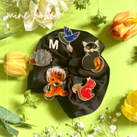 【MINEkobeオリジナル】animal motif brooch &velours chouchou