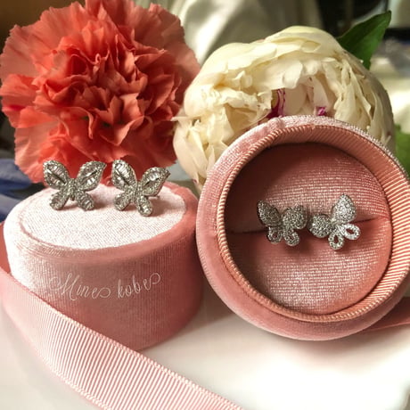 【silver925】zirconia petit papillon bijou pierce