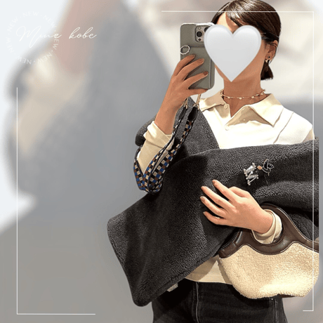 【MINEkobeオリジナル】animal broach fake ram wool bag