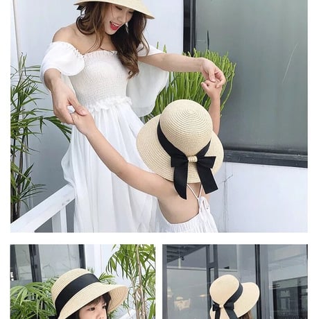 【予約アイテム】pair ribbon straw hat set