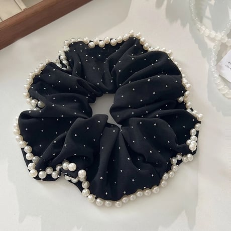 Pearl big chiffon chouchou
