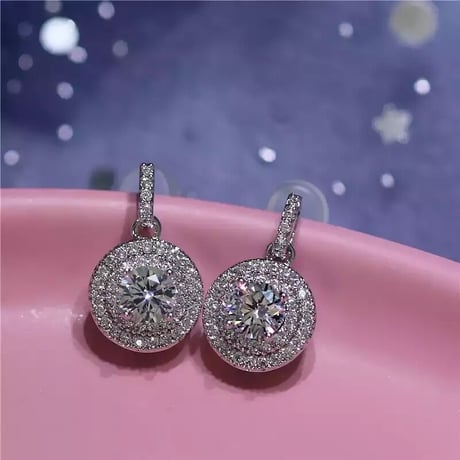 【silver925】MOISSANITE diamond circle pierce