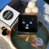 【3set】AAA zirconia diamond necklace & pierce & ring