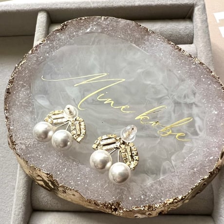 【silver925】Cherry pearl pierce