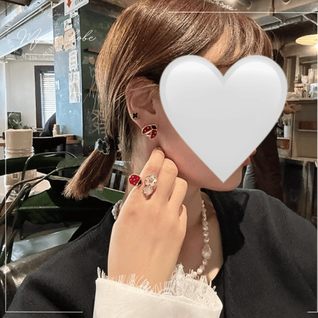 【silver925】ladybug twin pierce