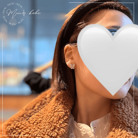 【silver925】zirconia petit papillon bijou pierce