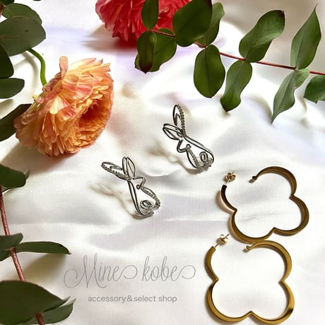 【stainless】Clover hoop pierce
