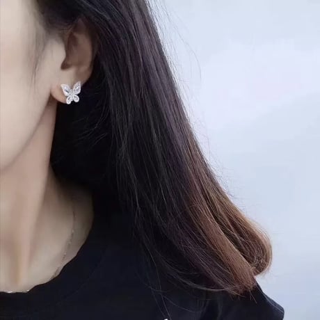 zircon bijou papillon pierce
