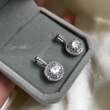 【silver925】MOISSANITE diamond circle pierce