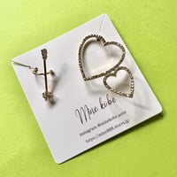 W heart ear cuff