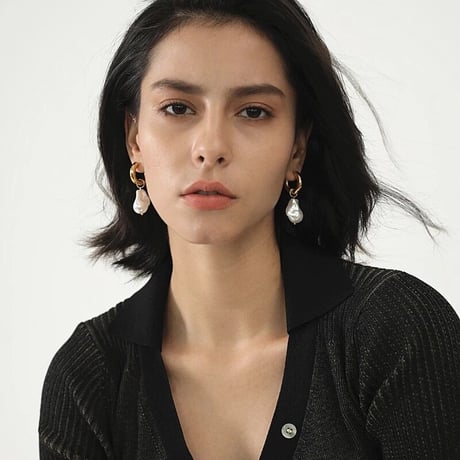 Pearl metal gold pierce