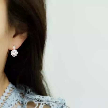 【silver925】MOISSANITE diamond circle pierce