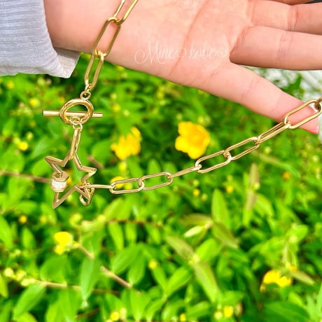 【stainless steel】STAR metal chain necklace