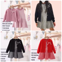 【kids】ribbon check two-piece