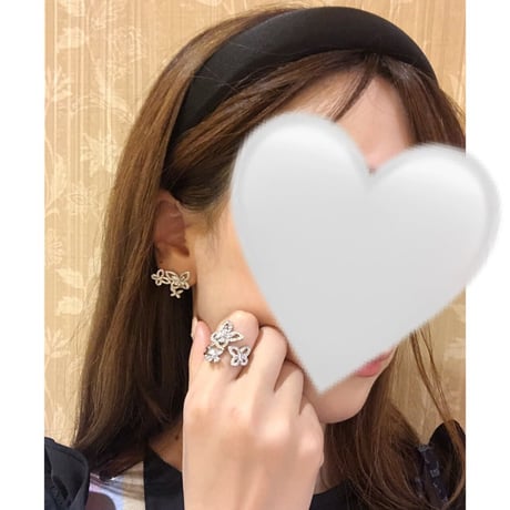 【silver925】3papillon zirconia ring