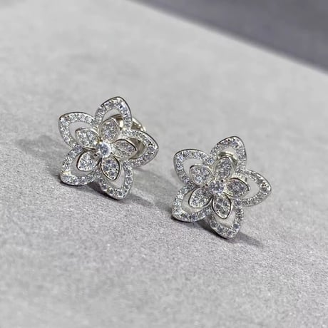 zirconia twin flower jewelry set
