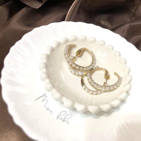 ear cuff screw pearl pierce