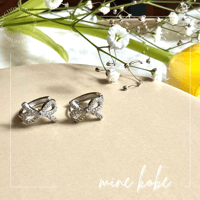 【silver925】petit ribbon hoop pierce