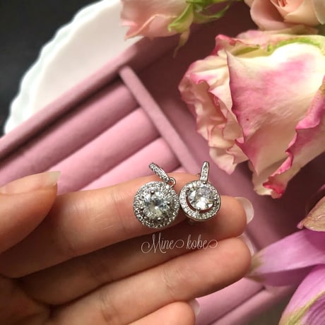 【silver925】MOISSANITE diamond circle pierce