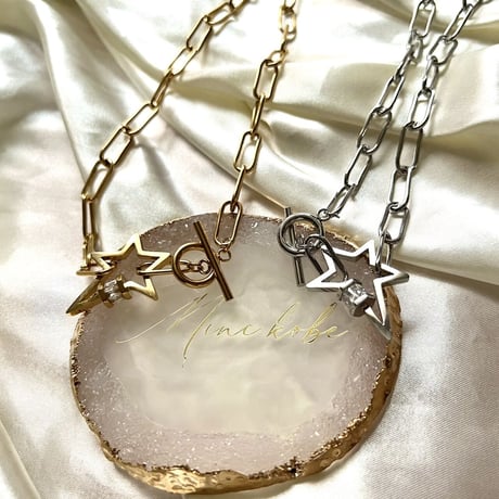 【stainless steel】STAR metal chain necklace