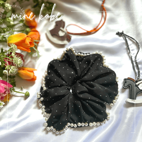 Pearl big chiffon chouchou