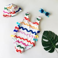 【kids】colorful ribbon swimwear