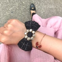 tweed ribbon bijou hair gom