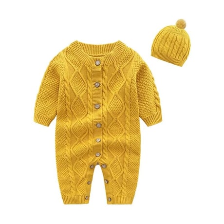 【 baby】knit rompers set