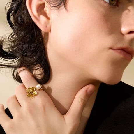 【stainless】fleur 2type ring