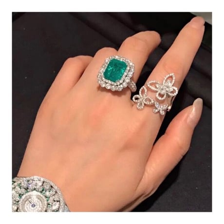 【silver925】3papillon zirconia ring