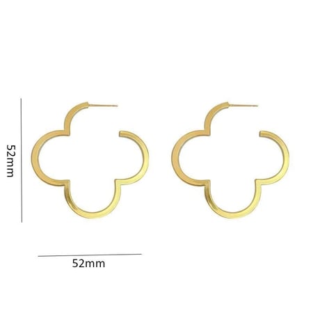 【stainless】Clover hoop pierce