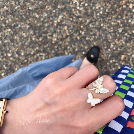 papillon bijou shell ring