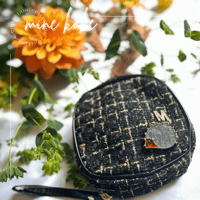 【MINEkobeオリジナル】animal motif brooch &tweed pouch