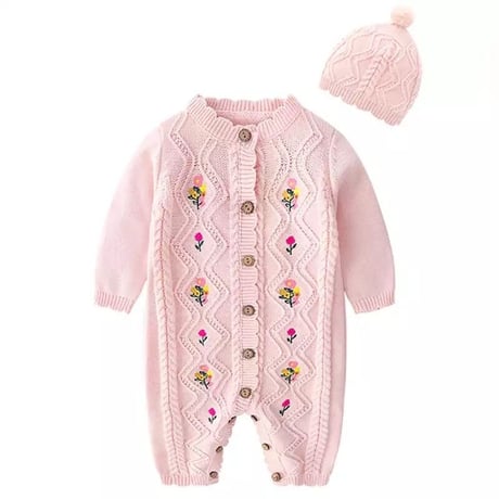 【 baby】knit rompers set