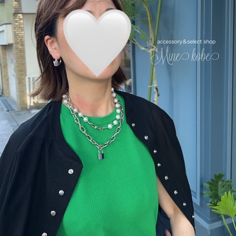 pearl and silver 2way necklace bracelet