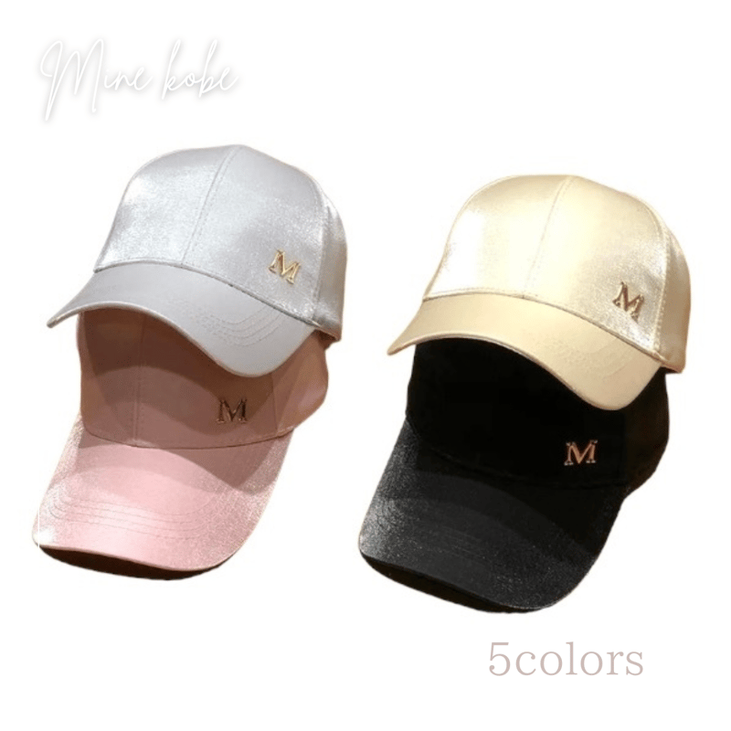 M initial satin cap | MINE kobe