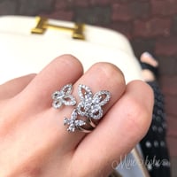 【silver925】3papillon zirconia ring
