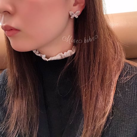 zircon bijou papillon pierce