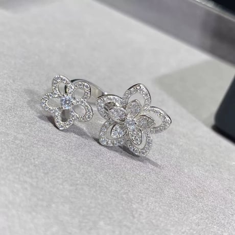 zirconia twin flower ring