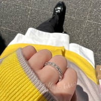 【silver925】scallop frill zirconia pave ring