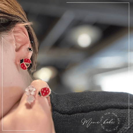 【silver925】ladybug earring