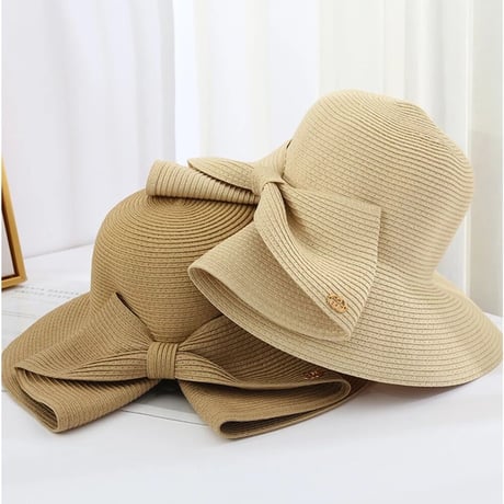 【即納可能】ribbon straw hat【送料無料】