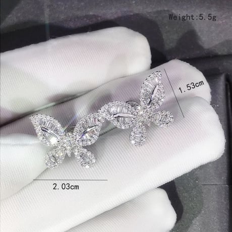 zircon bijou papillon pierce