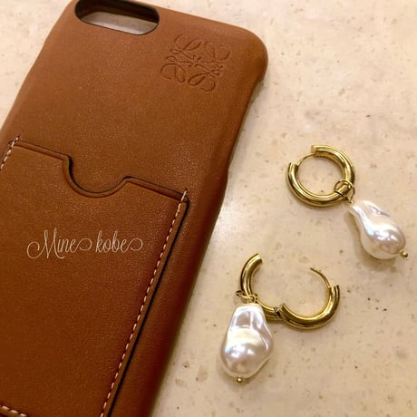 Pearl metal gold pierce