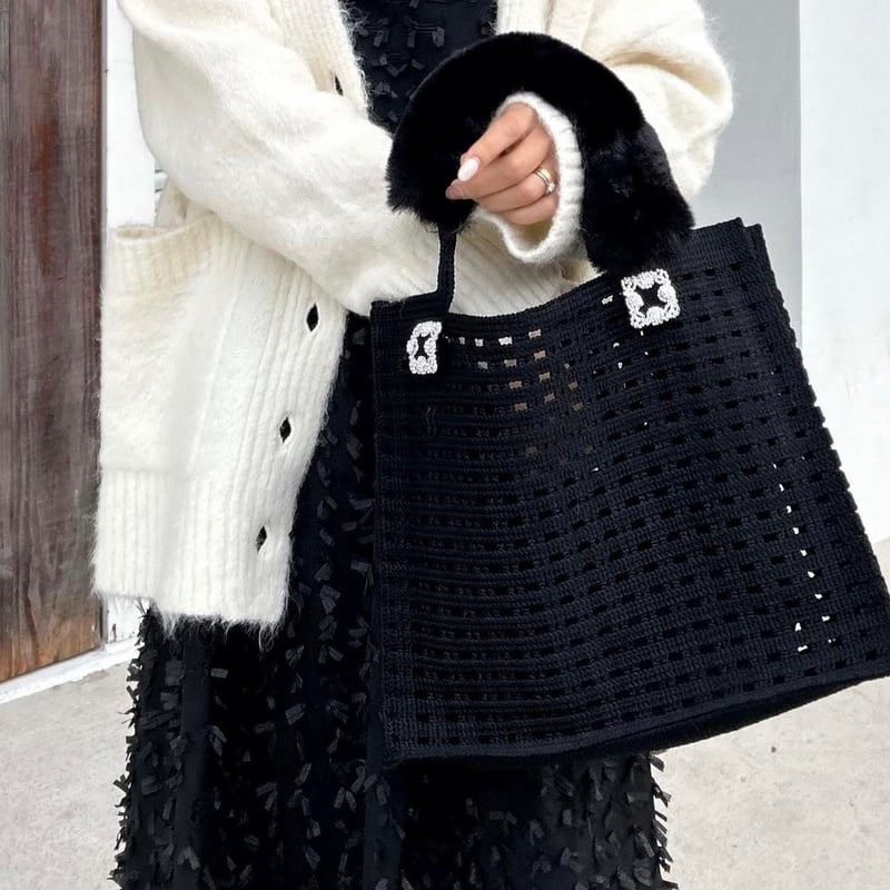 MINEkobeオリジナルメッシュビジューバッグ MINEkobe original】mesh bijou bag | MINE kobe