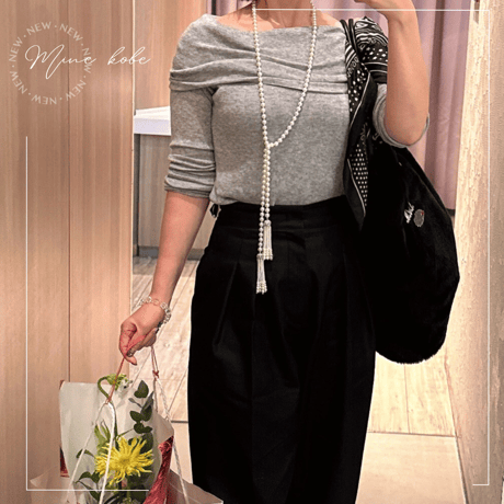pearl fringe long necklace