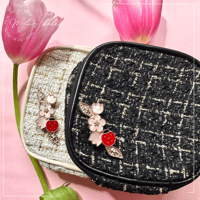 【MINEkobeオリジナル】ladybug broach tweed pouch