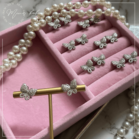 【silver925】zirconia petit papillon bijou pierce