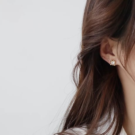 【14k、silver925】2type zirconia pierce